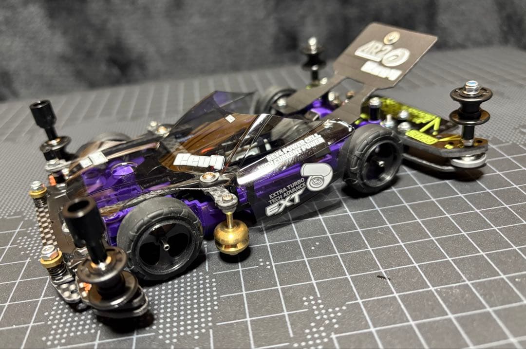 ミニ四駆 紫色 パープル　MSフレキ　完成品