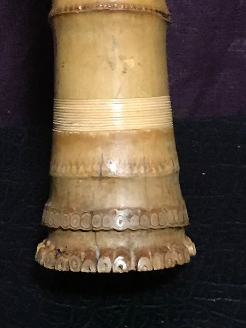 ⭐️琴古流尺八 探？芳？銘　銀縁唄口　長さー約42.5センチ　重さー約320グラム