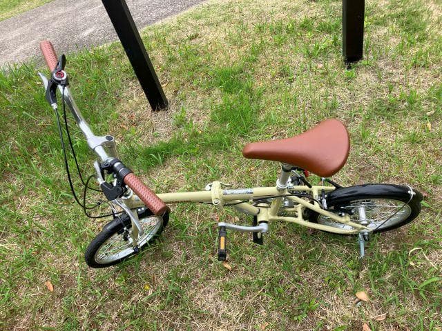 【32】新品同様 CAPTAIN STAG折りたたみ16インチ 外装6段