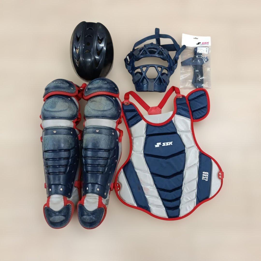 ＳＳＫ 一般 軟式 野球 キャッチャー 防具一式 ４点セット おまけ付き