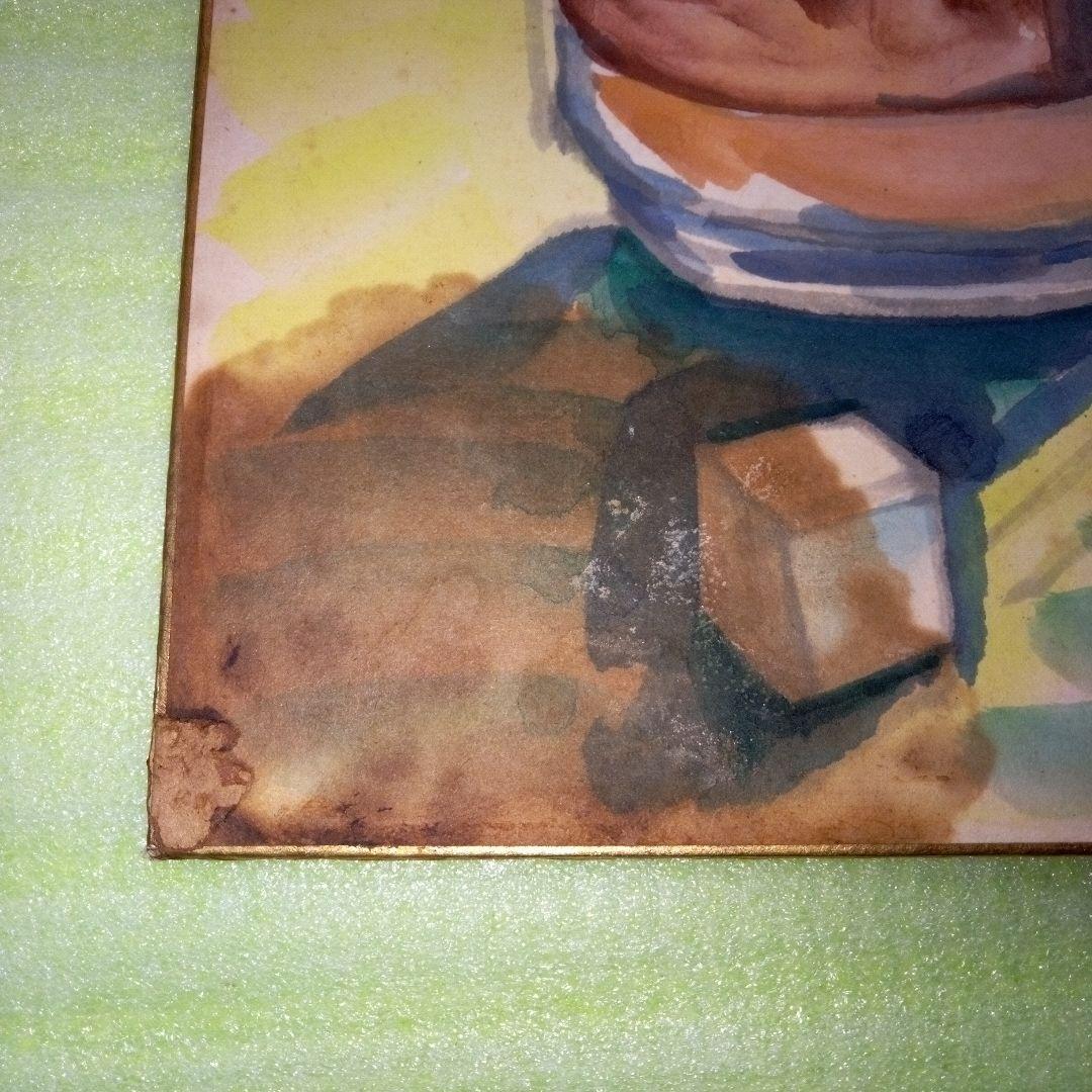 絵画　作者不詳　作者不明　色紙　2枚セット