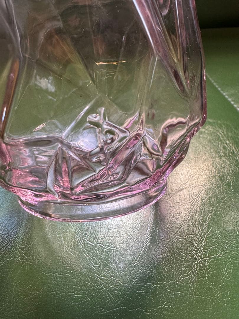 イワタデンキ　ガラス　ランタン ピンク