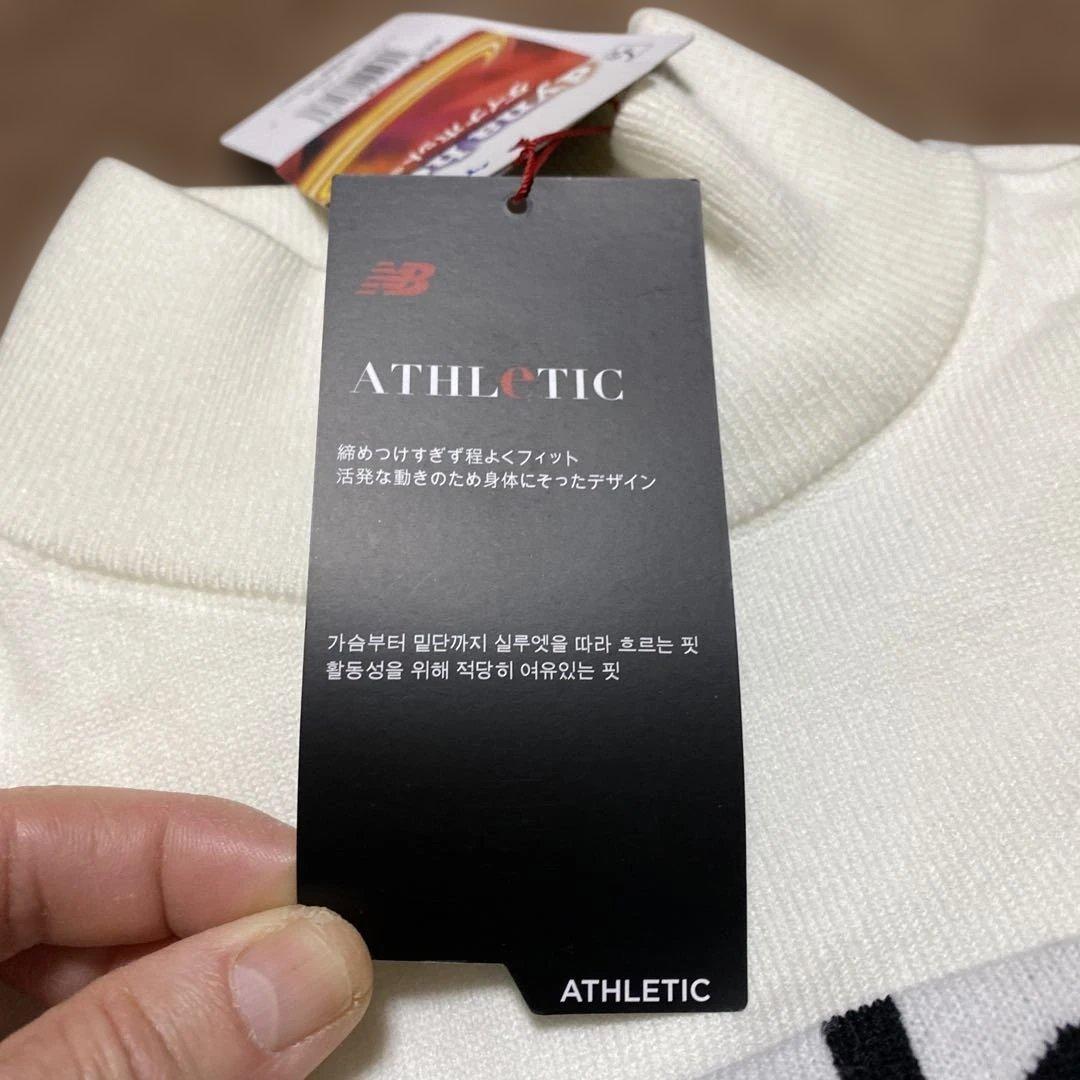 new balance ゴルフホワイト タートルネックセーター