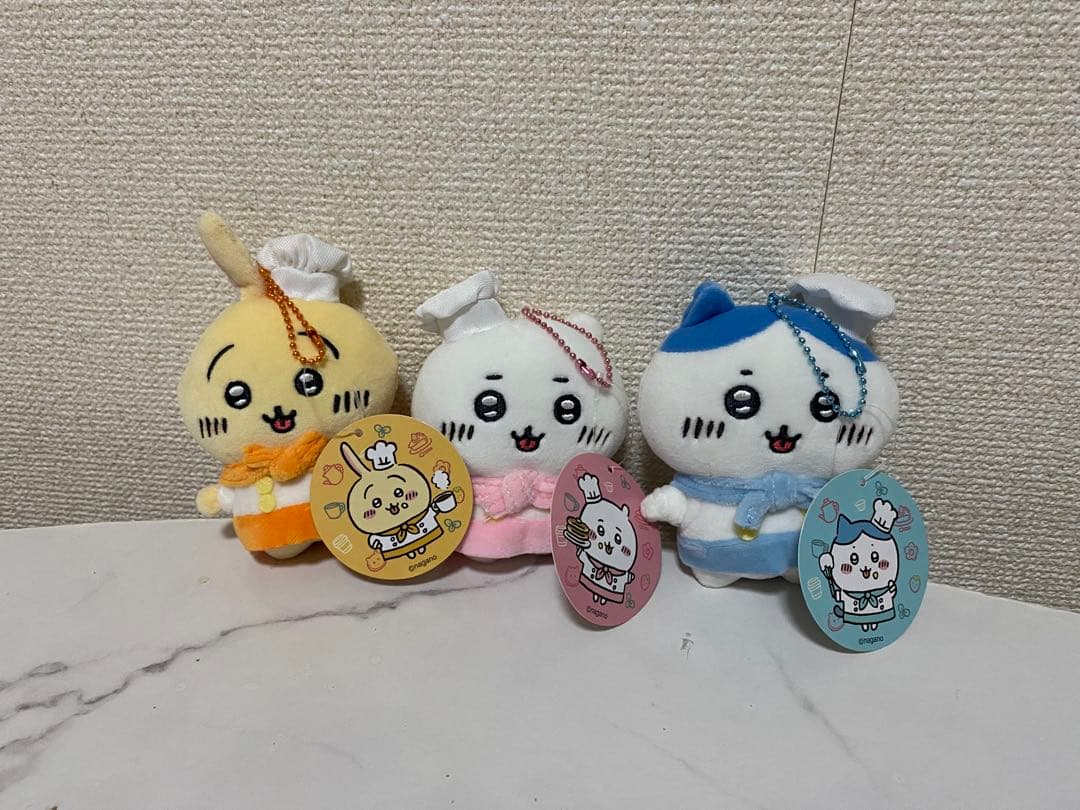 【新品タグ付き・未使用】ちいかわ カフェのコックさんマスコット コンプリート