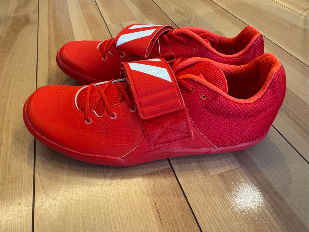 adidas 陸上 投擲用スパイク 赤　28.5cm adizeroレッド