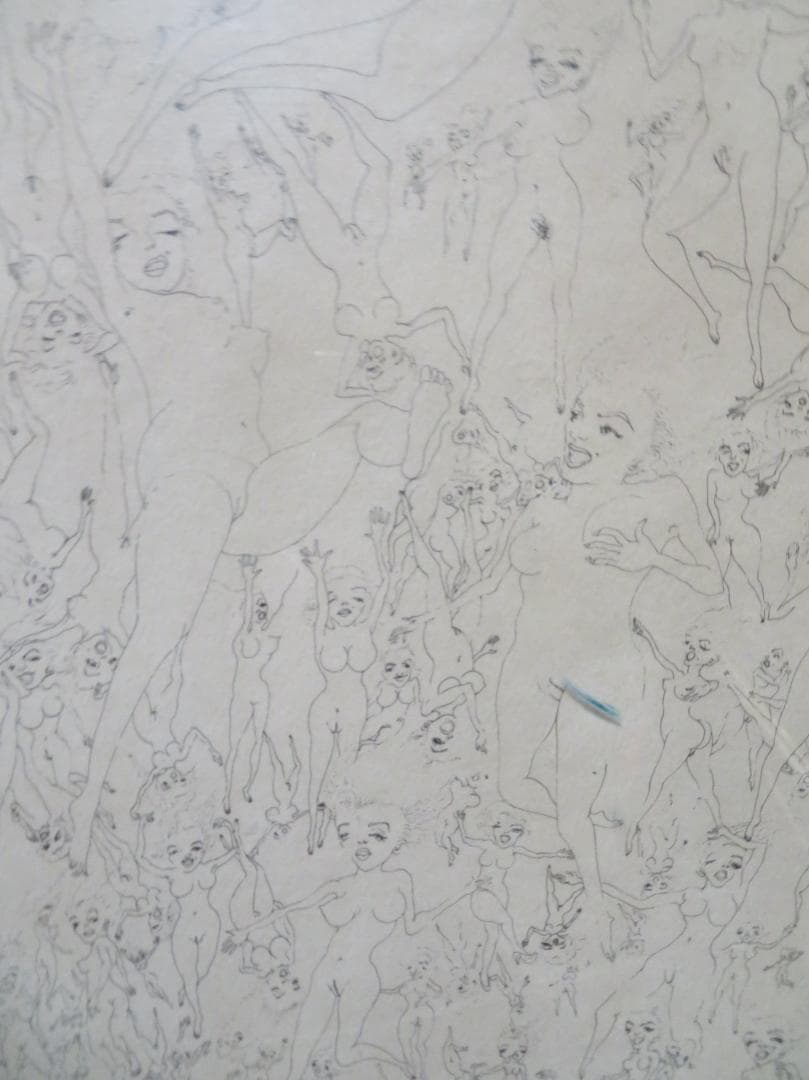 スズキ・シン一（鈴木慎一）　「マリリン曼荼羅」　エッチング　山形県　自由美術協会