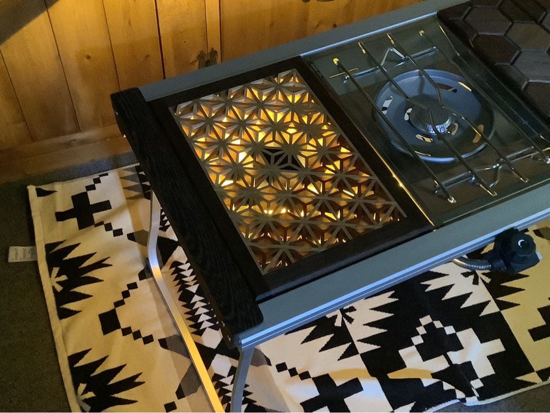 IGT天板　1ユニット　三脚用テーブル　組子細工ヘキサゴン123