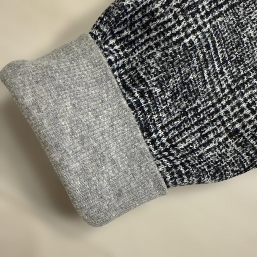 ラウラフェリーチェ　ビアネロ　メンズ　ハーフジップ　裏起毛　ニットブルゾン　LL