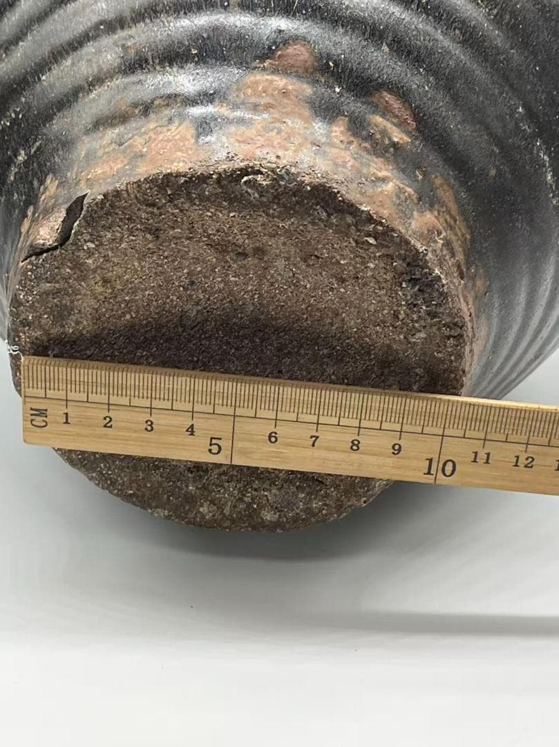 宋時代　贛州窯黑陶大壺 黑陶大瓶 李朝15世紀　高麗　黒陶大壺(B-52)