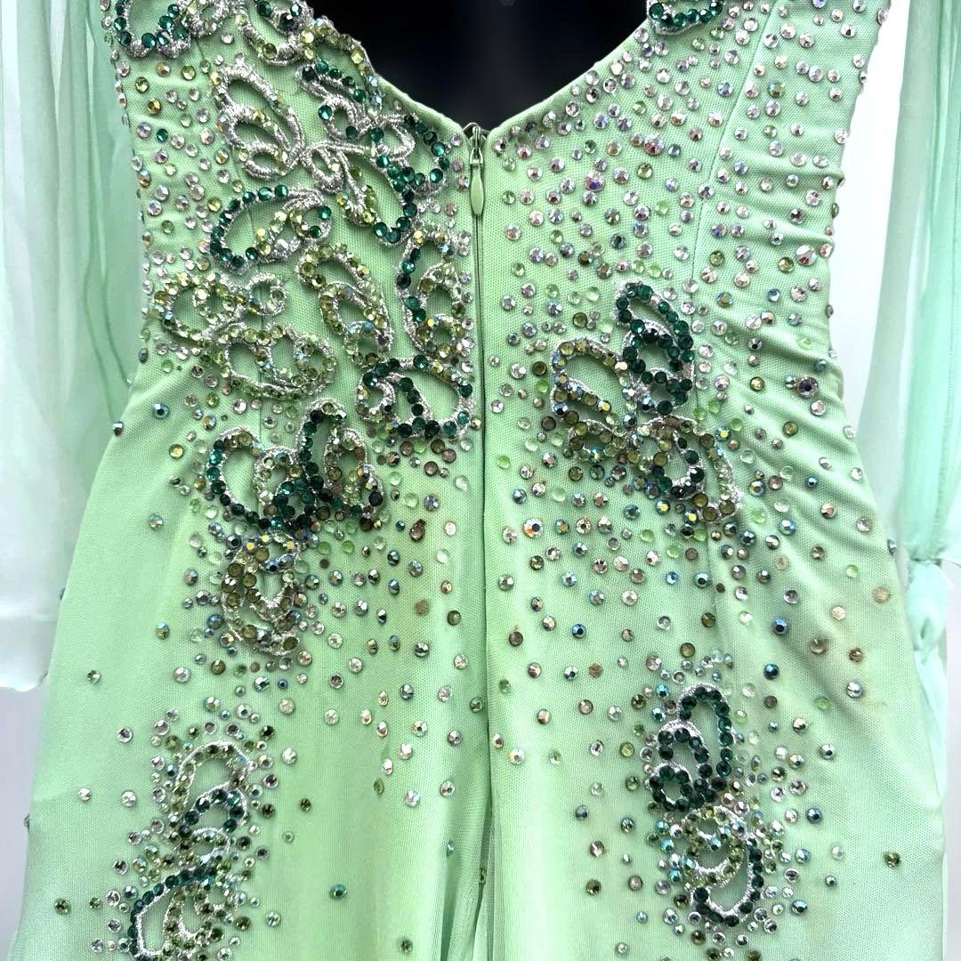 6346★ジャンティ★S ライトグリーン スタンダードドレス 社交ダンス