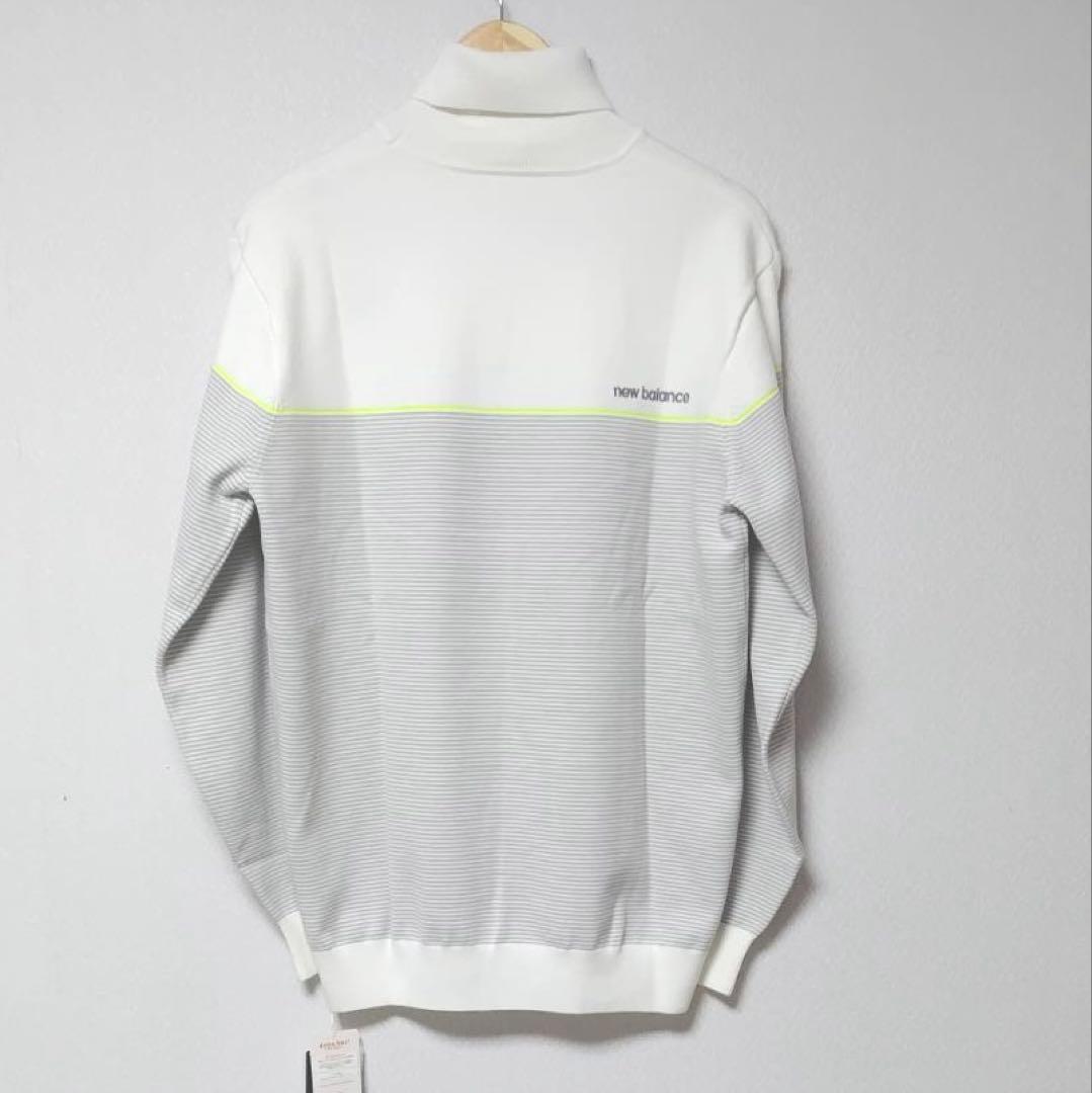 3L 新品　ニューバランスゴルフウェア　メンズ　タートルネック　長袖　セーター白