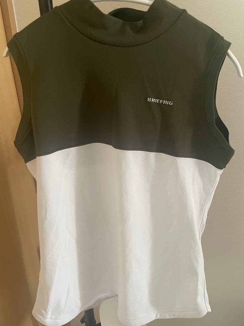 BRIEFING レディース M ノースリーブシャツ オリーブグリーン