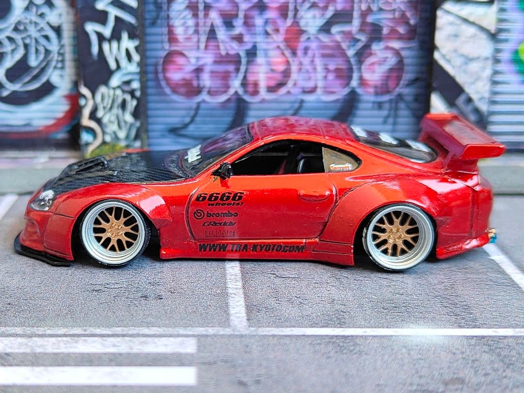 ホットウィールカスタム トヨタ 80スープラ ロケバニ ☆深リム☆トミカ改造