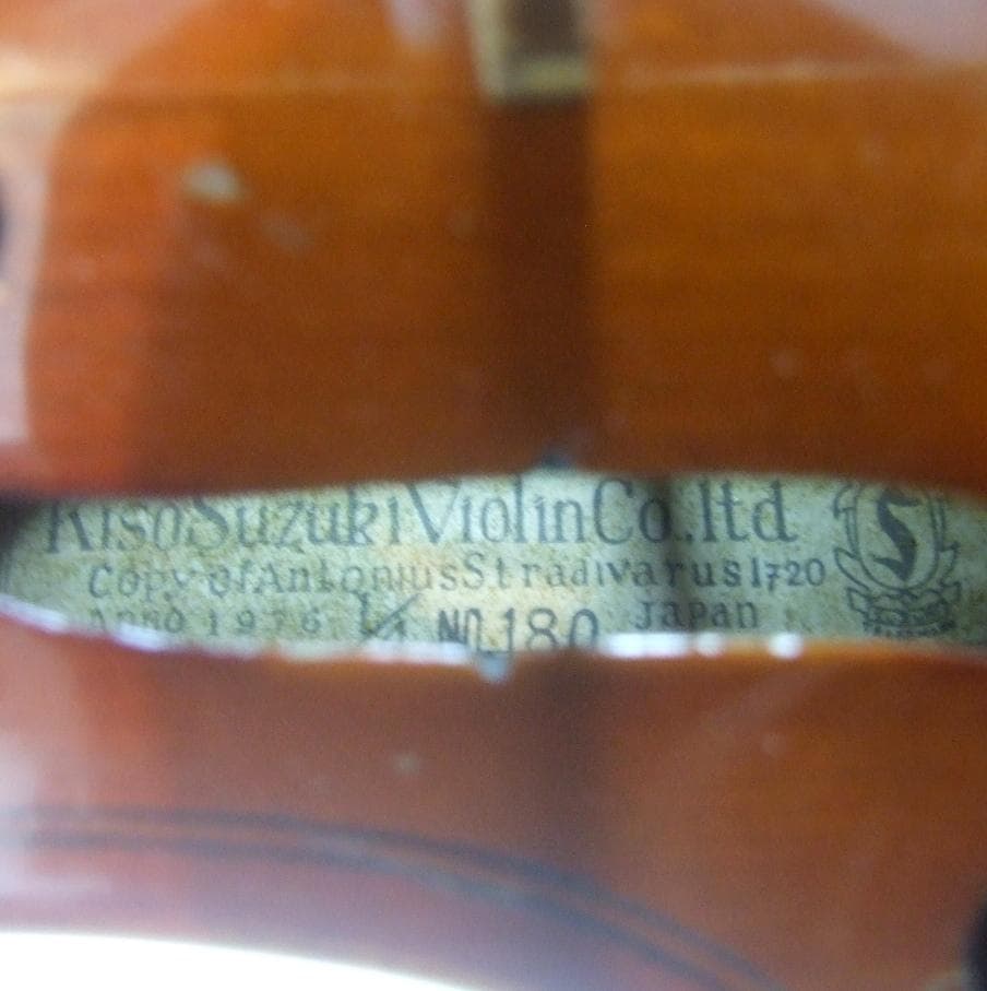キソスズキバイオリン 1/4 No180 弓 ケース メンテ済み