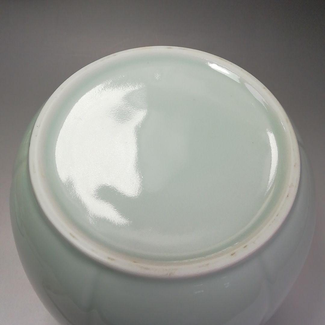 Ｓ３１４　水指　『藍鍋島』『染付瓜文』『りすつまみ』『中村公法作』　共箱　茶道具