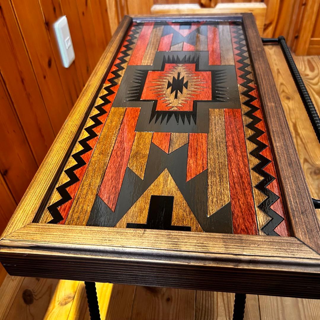 No.10 ソロテーブル ハンガー付　ディスプレイ棚 オルテガテーブル