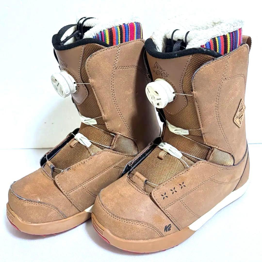 24.5cm K2 Haven 女性用スノーボードブーツ ブラウン 初心者