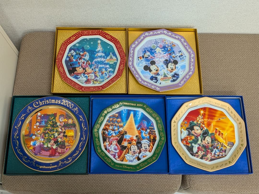 東京ディズニーランド クリスマス　プレート　絵皿　セット