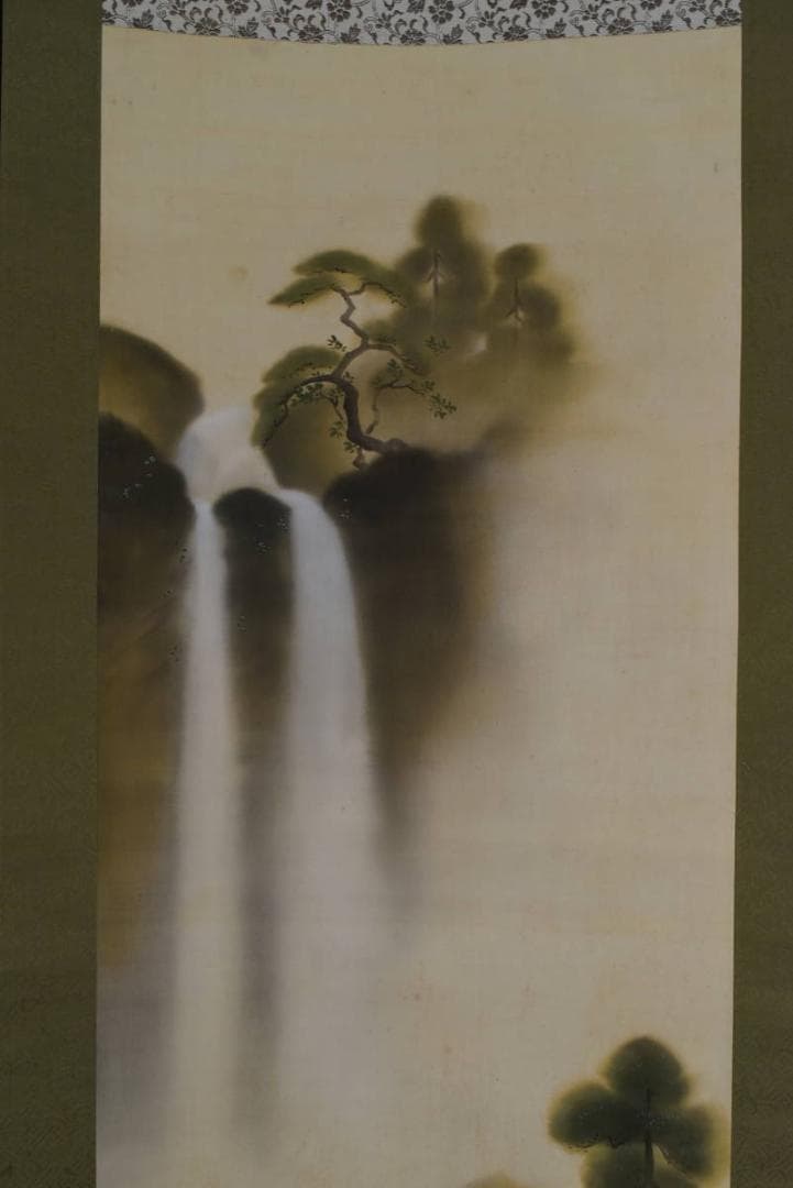 【真作】笙嵐/養老乃滝/人物図/掛軸/名家伝来/AA-867