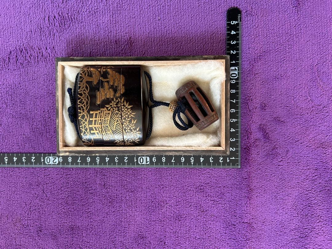 印籠 山水風景 根付 薬入れ 小物入れ