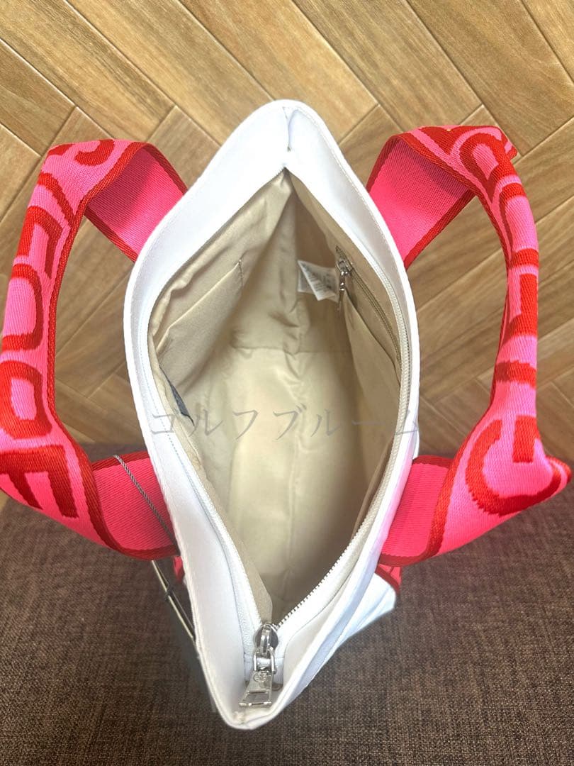 新品未使用☆新作☆G/FOREジーフォア　トートバック　ホワイト×ピンク