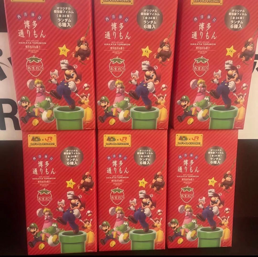 スーパーマリオ　あまおう　1箱(6個入) 明月堂　6箱セット未開封