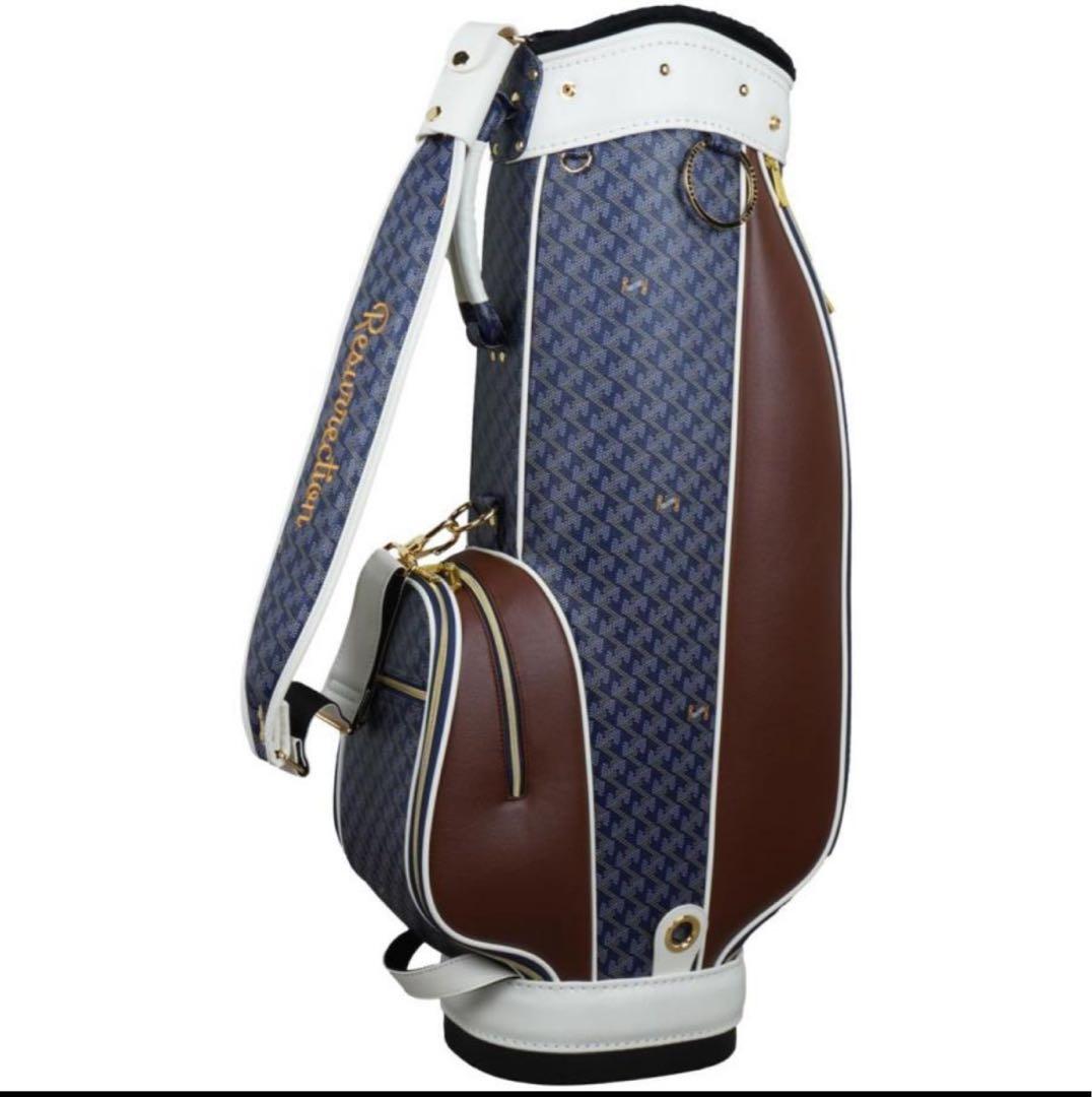 【アデトクンボ】Resurrection ゴルフバッグ ネイビー ブラウン
