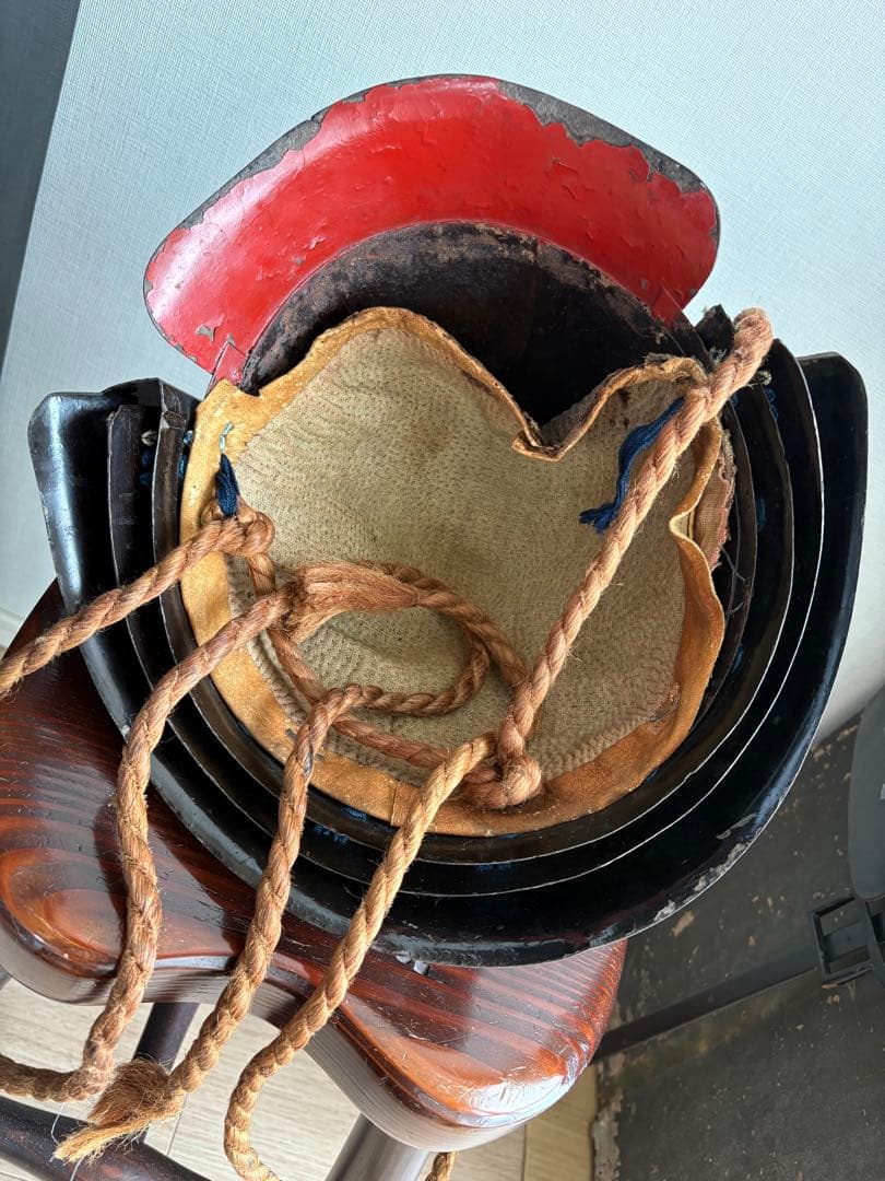 甲冑　等身大　当時物　鎧櫃付き