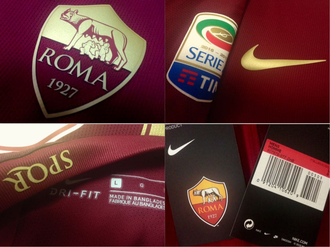 【新品】ASローマ 2017ダービー限定ユニフォームL