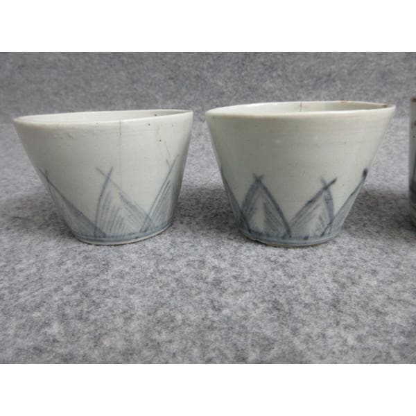 古伊万里染付蕎麦猪口4個 [B28368]