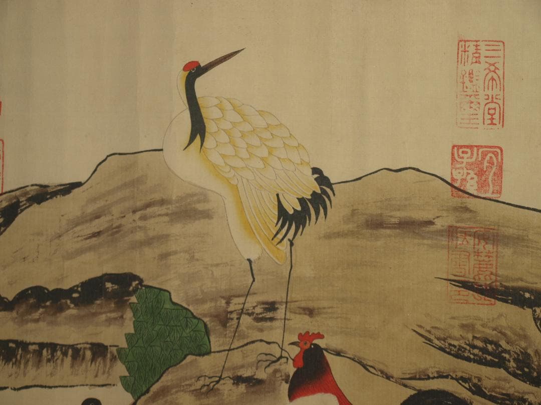 骨董市仕入れ品　中国明時代の掛軸　激安骨董品　肉筆保証BD409A11-6