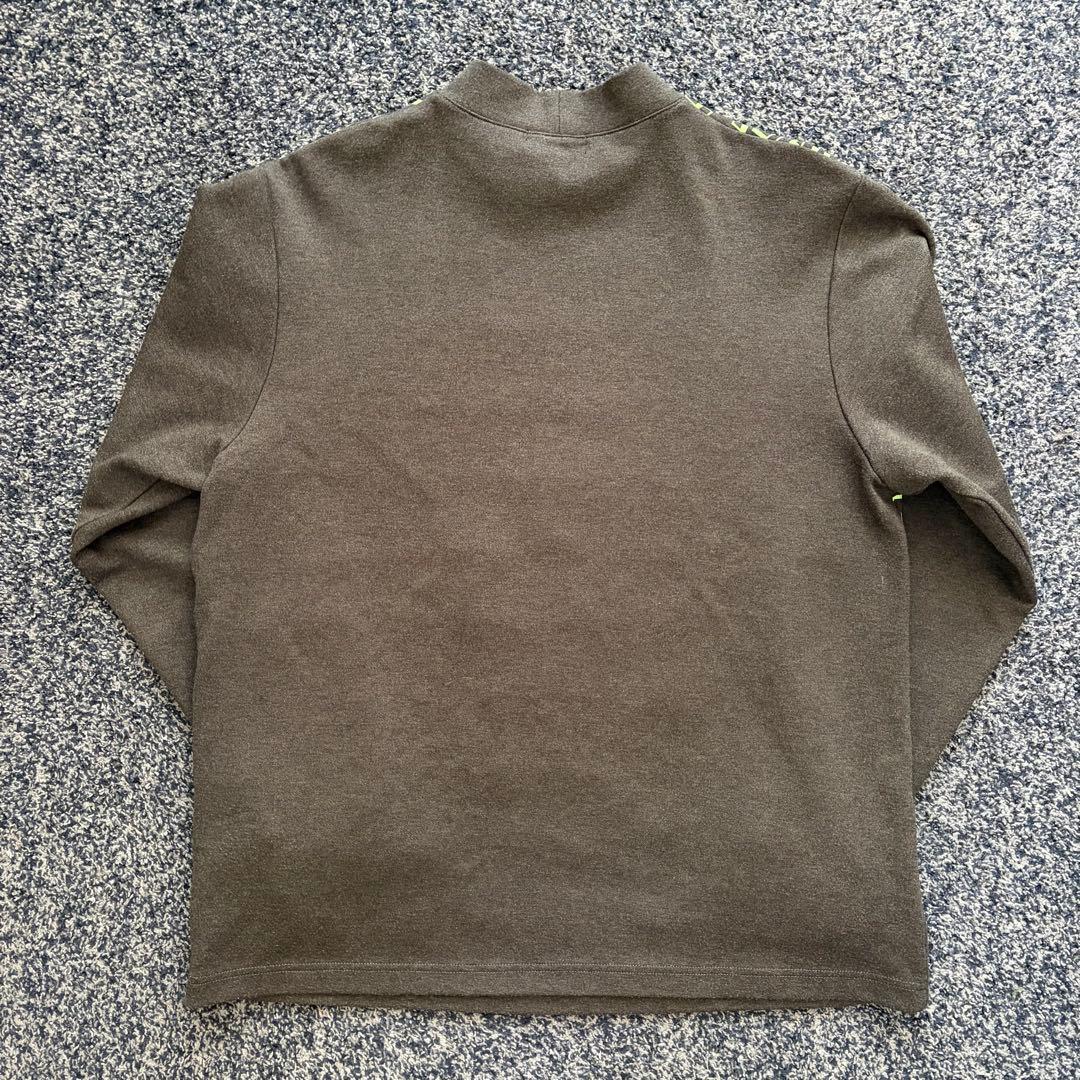 アルチビオ　総柄　モックネック　ハイネック　ゴルフウェア　グレー×グリーン　48