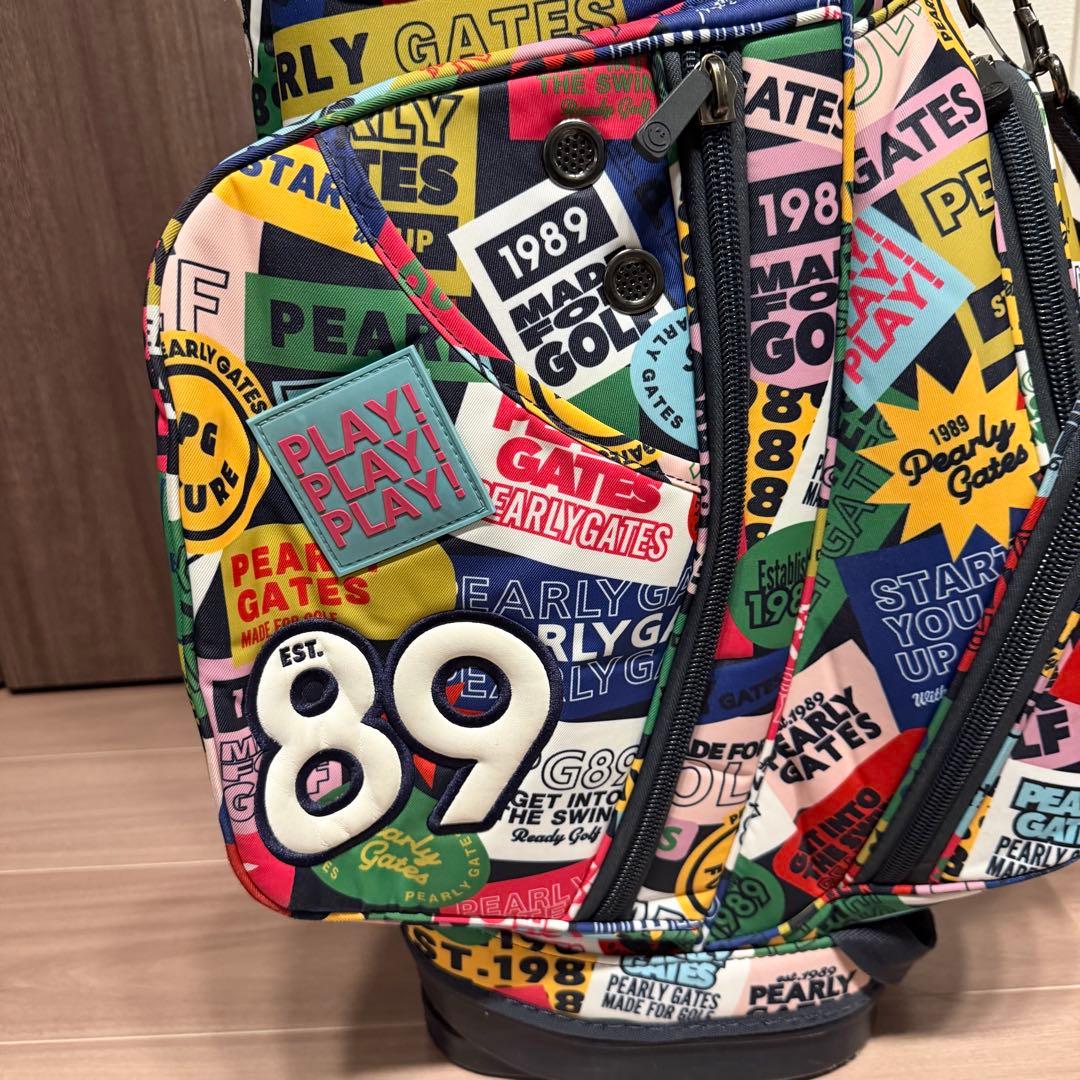 【希少】パーリーゲイツ キャディバッグ カラフルワッペン【極上品】