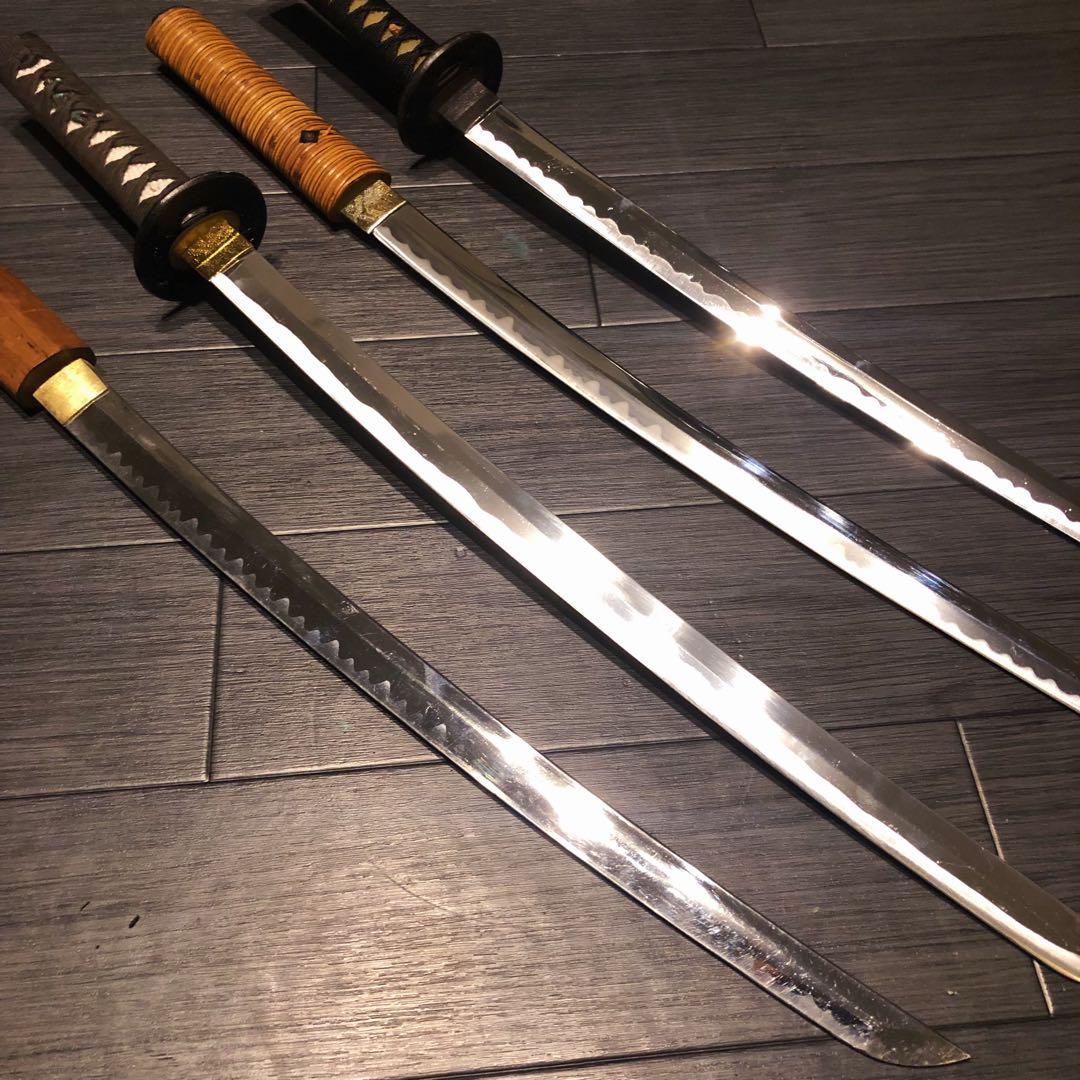 模造刀　大小4本セット　脇差　骨董品　模擬刀まとめ　藤巻