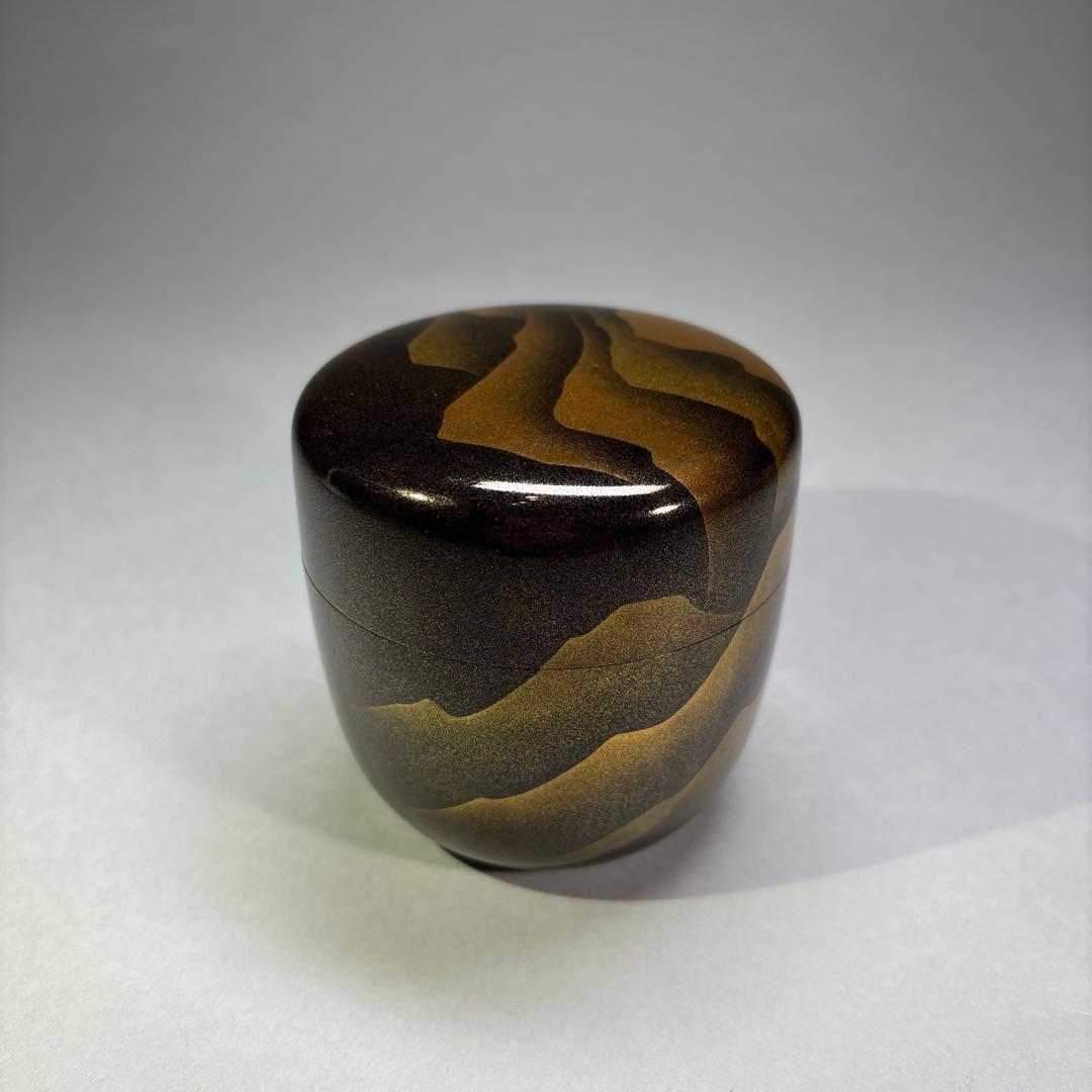 田村一舟　研出遠山　大棗 内梨地(桐箱入)