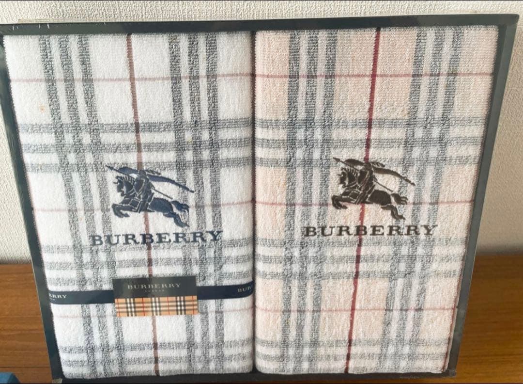 BURBERRY バーバリー チェック柄 タオル シーツ ペア