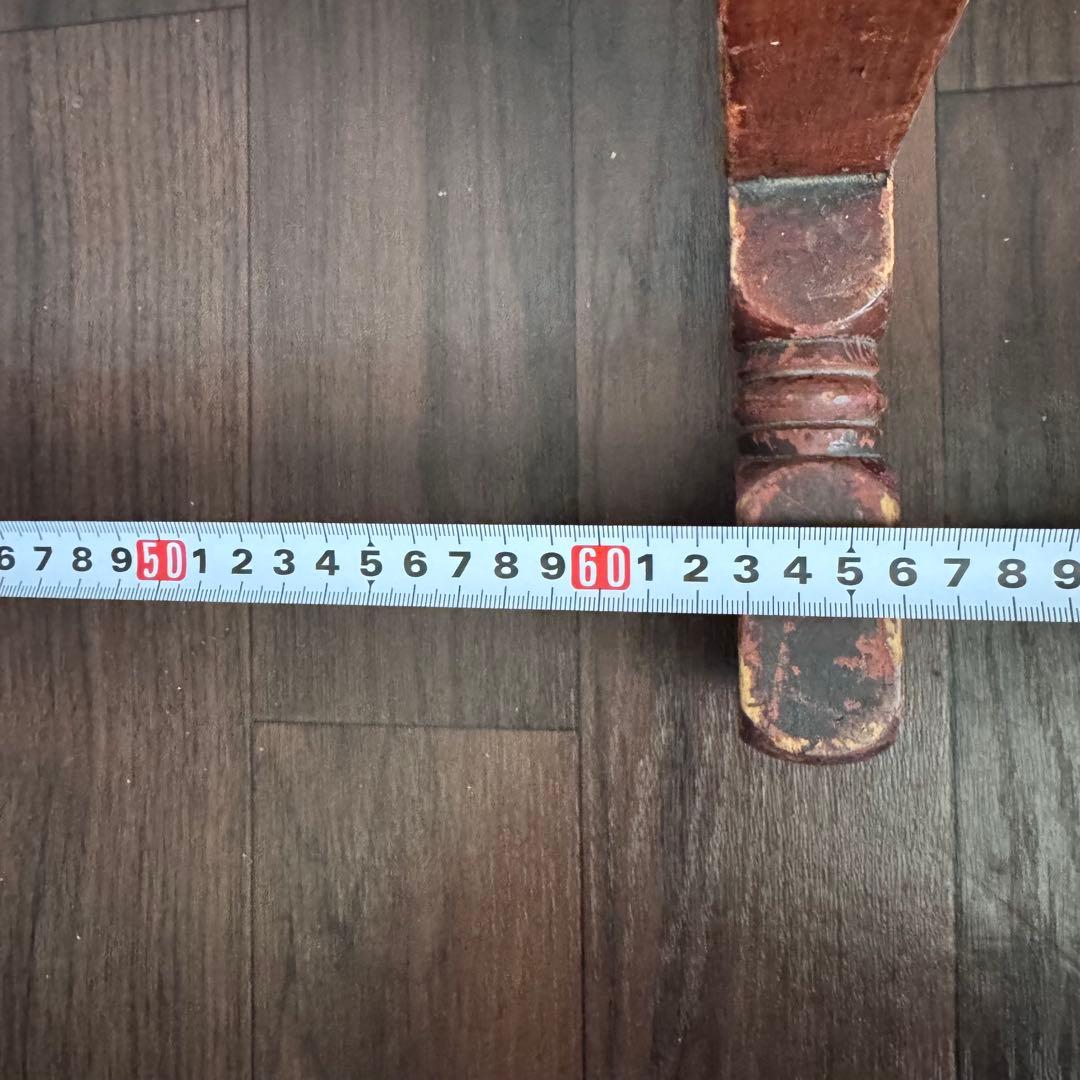 アンティーク 木製 タオルハンガー リネンラック ヴィンテージ 古家具 ブラウン