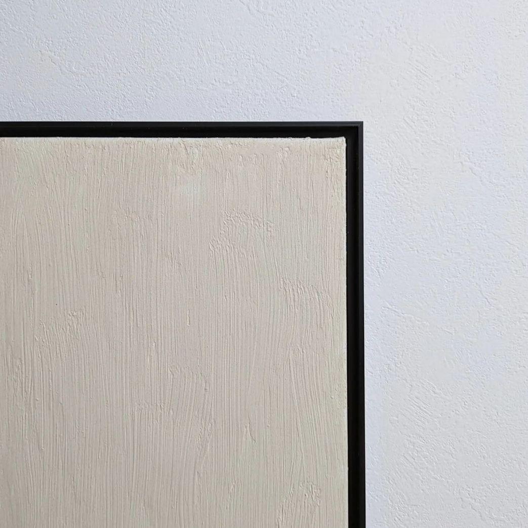 モダンアート クリーム色 テクスチャーアート インテリア フレーム別売