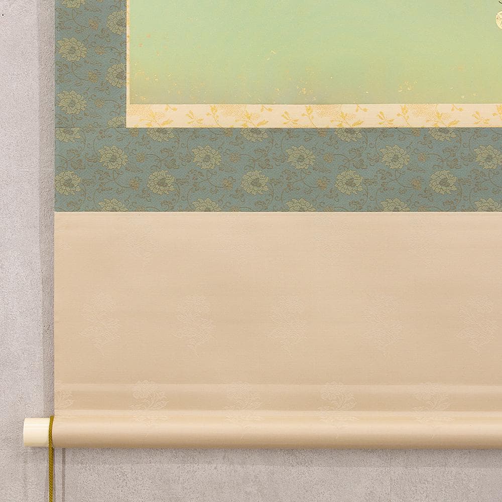 軸 日本画 太田龍一「松鯉」共箱