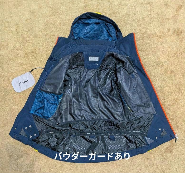 フェニックス Phenix スキーウェア ジャケット メンズ イエロー×ネイビー