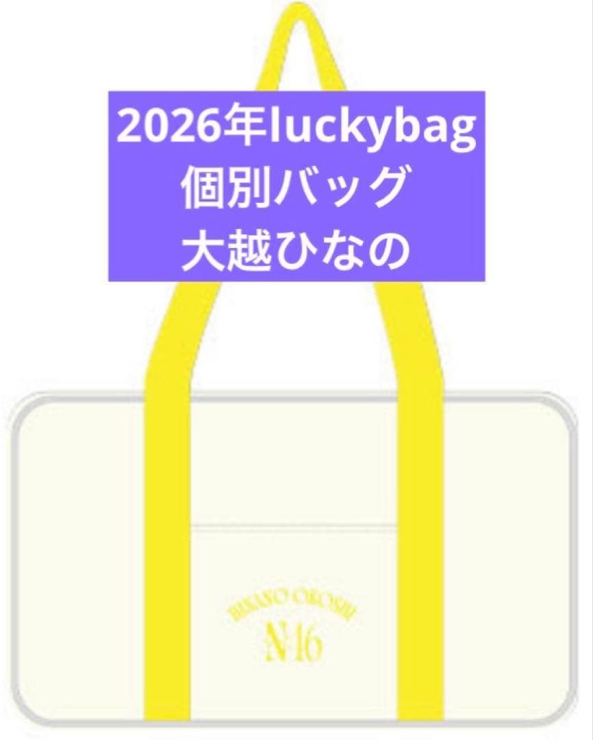 乃木坂46　限定 個別バッグ　バック　2026 luckybag 大越ひなの