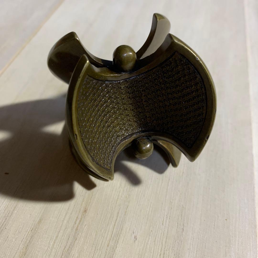 村田耕閑　唐銅分銅形　蓋置　共箱