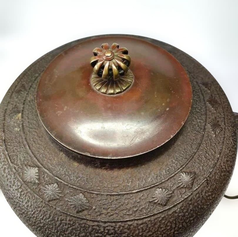 茶道具 鉄瓶 風炉釜 鉄釜 鋳物 骨董品 古美術 鉄 真鍮