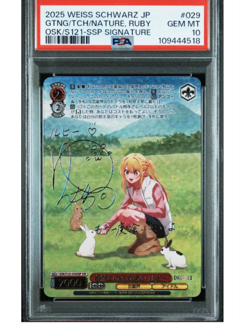 自然とのふれあい ルビー SSP サイン 推しの子　PSA10