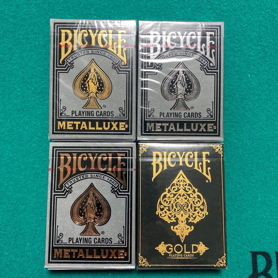 Bicycle Black lluxe & Gold トランプ4個セット
