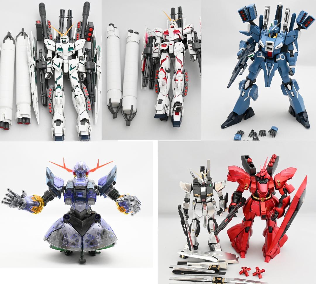 ガンプラ MG等7体セット サザビー ν ユニコーン MK-V ジャンク まとめ