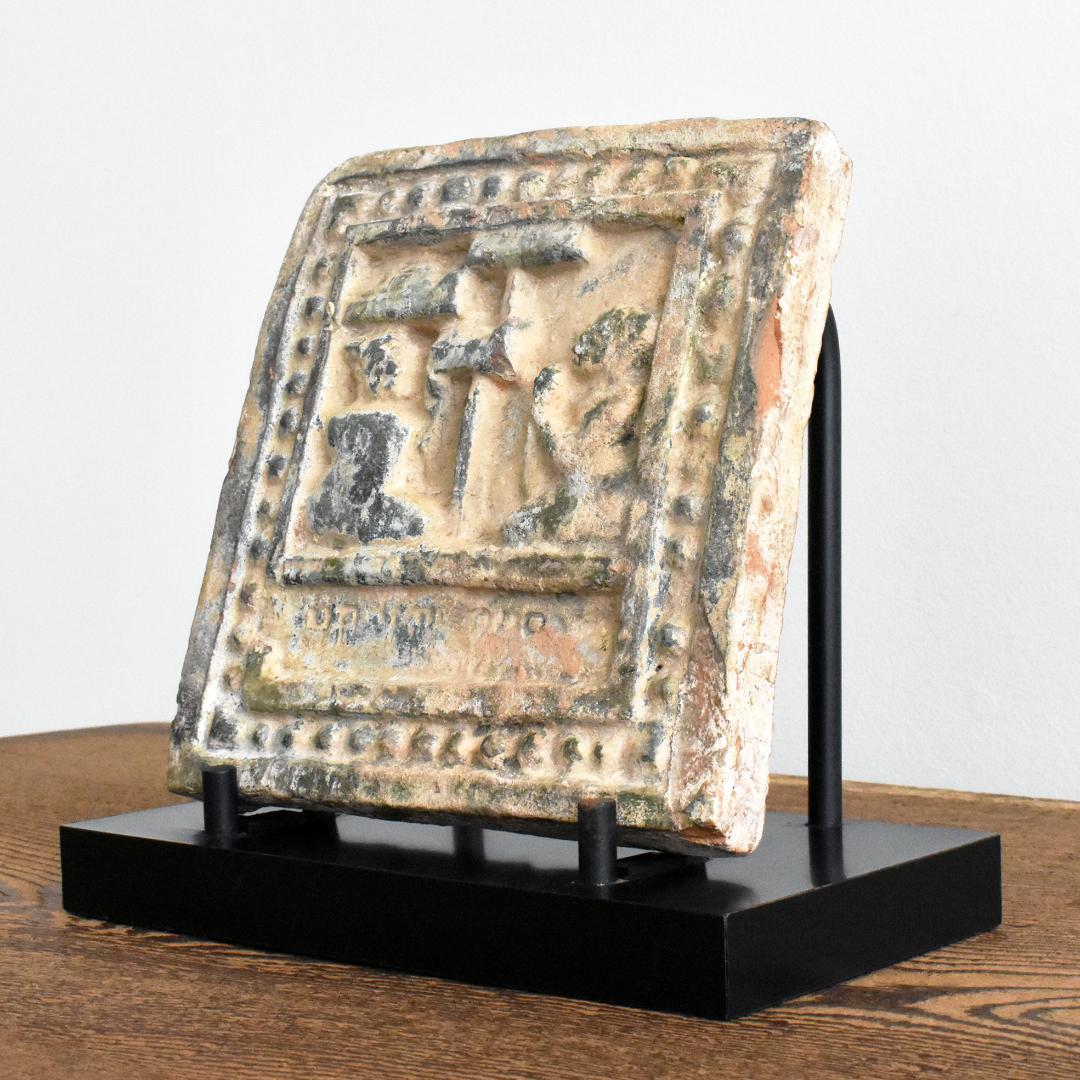 東南アジア ビルマ ミャンマー バガン 緑釉陶板 12〜13世紀頃 発掘出土品