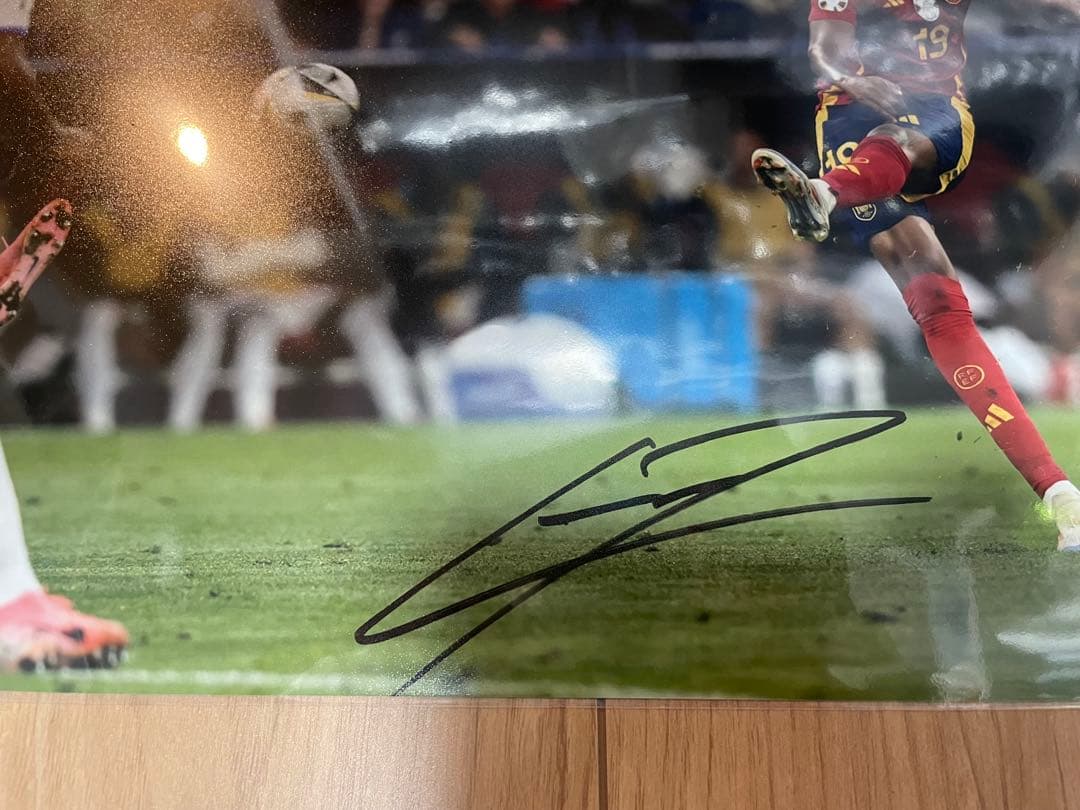 【証明書付】ヤマル 直筆サイン EURO2024 フランス戦 A3サイズ