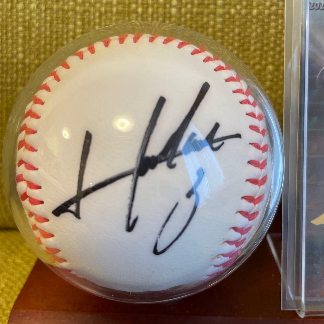 山川穂高　直筆サインボールとサインカード