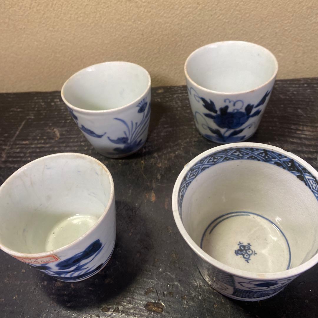 江戸時代古伊万里蕎麦猪口5個セットS